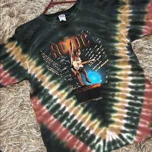 Vintage AC/DC 2001 Stiff Upper Lip Tie-Dye T-Shirt AUTHENTIC 🤘NWOT